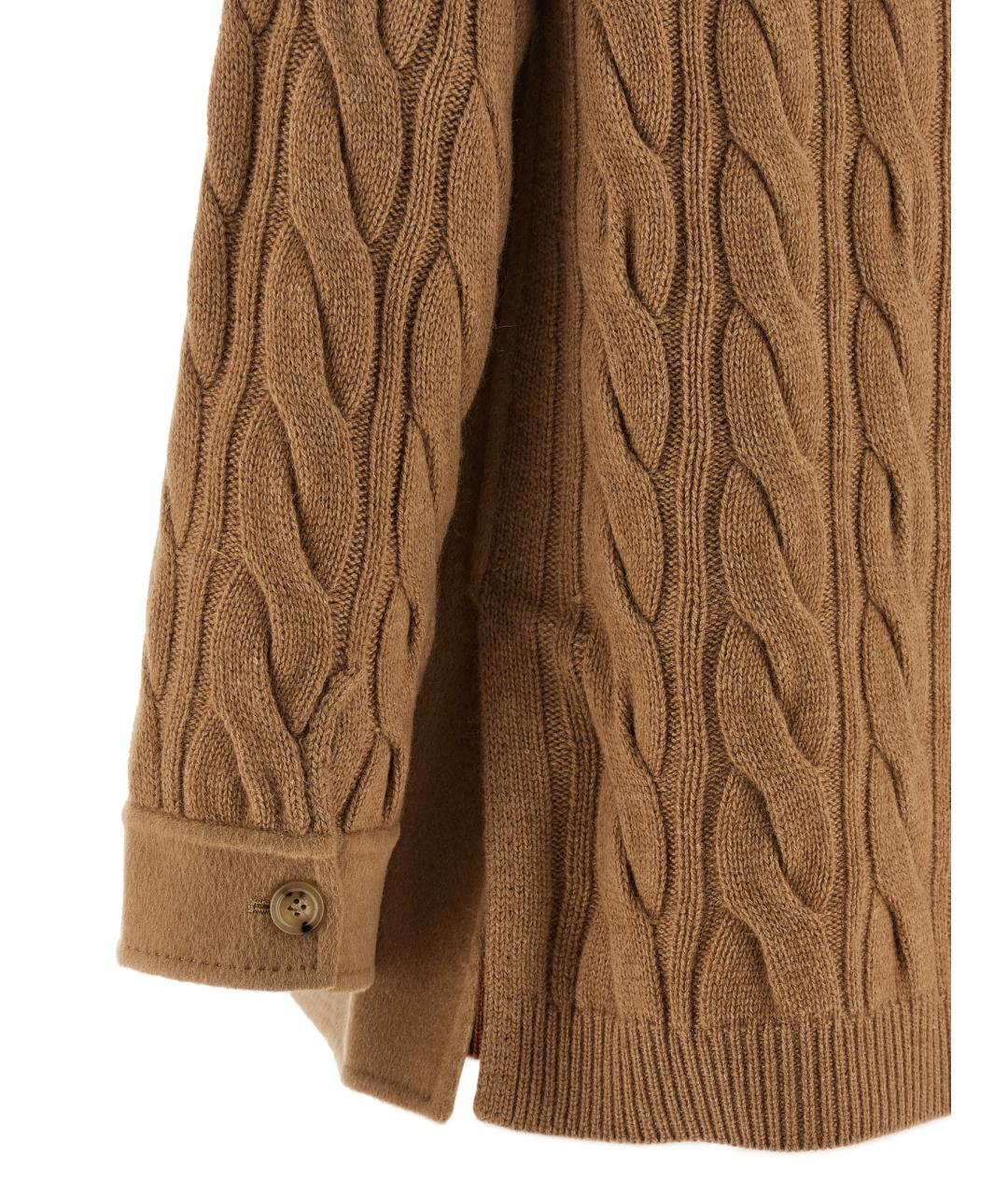 MAX MARA Бежевое шерстяное пальто, фото 4