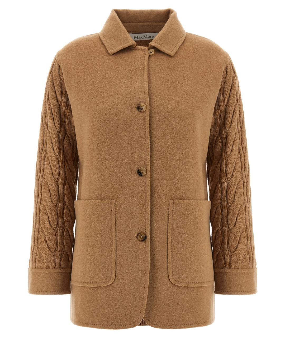 MAX MARA Бежевое шерстяное пальто, фото 1