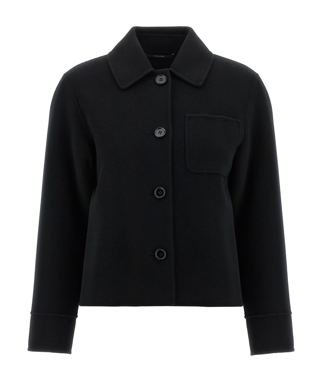 'S MAX MARA Черная шерстяная куртка, фото 1