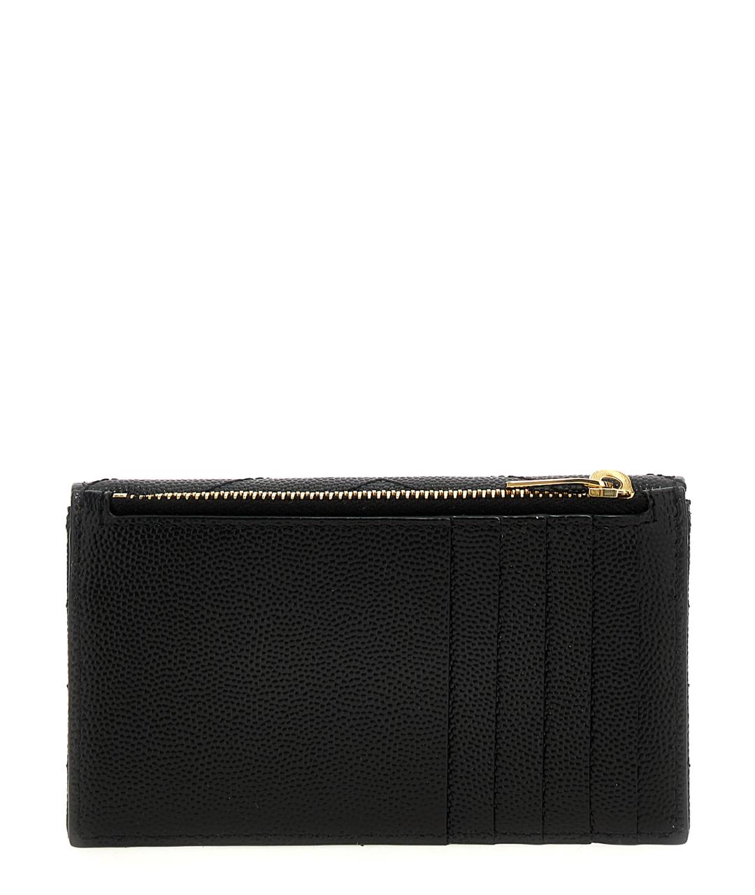 SAINT LAURENT Черный кожаный кошелек, фото 2