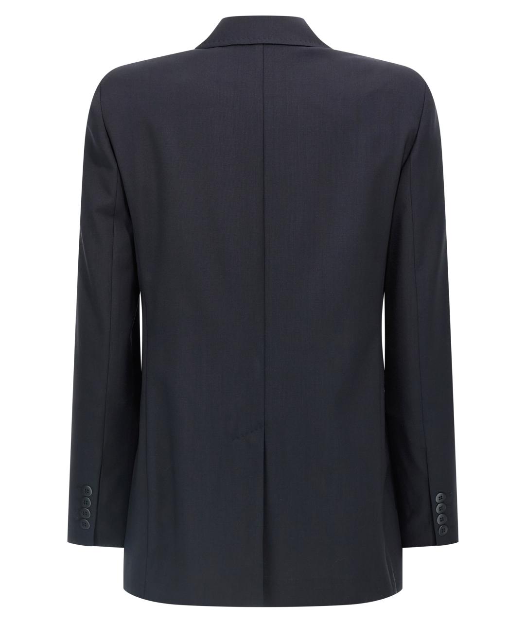 MAX MARA STUDIO Синий шерстяной жакет/пиджак, фото 2