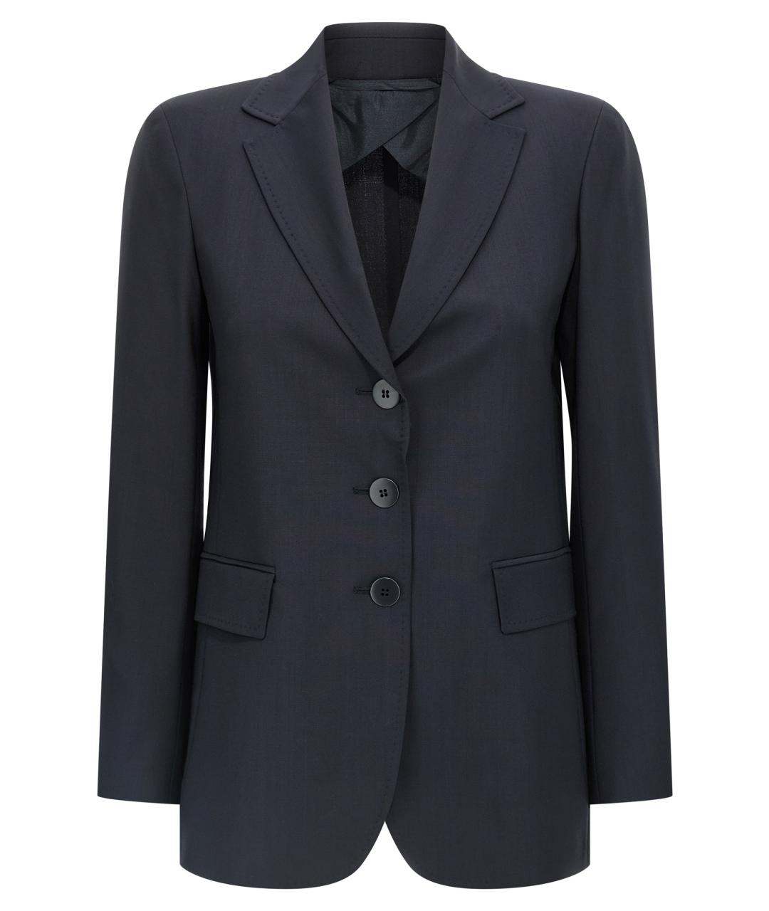 MAX MARA STUDIO Синий шерстяной жакет/пиджак, фото 1