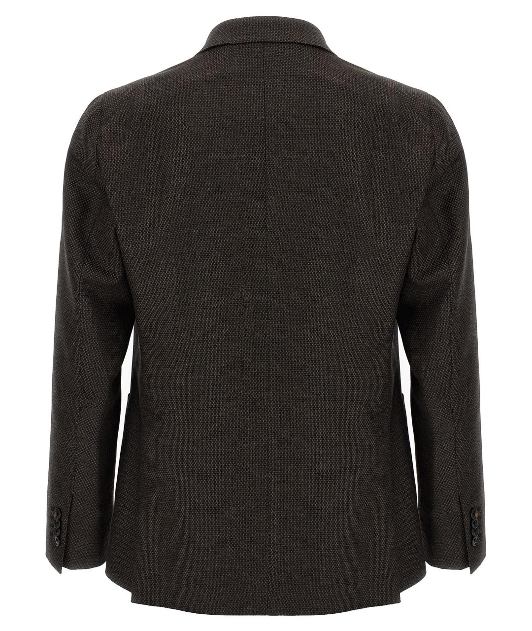 TAGLIATORE Коричневый шерстяной пиджак, фото 2