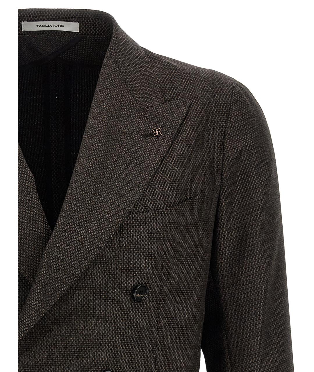 TAGLIATORE Коричневый шерстяной пиджак, фото 3