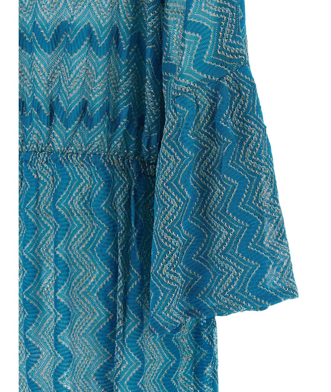 MISSONI Синее вискозное повседневное платье, фото 4