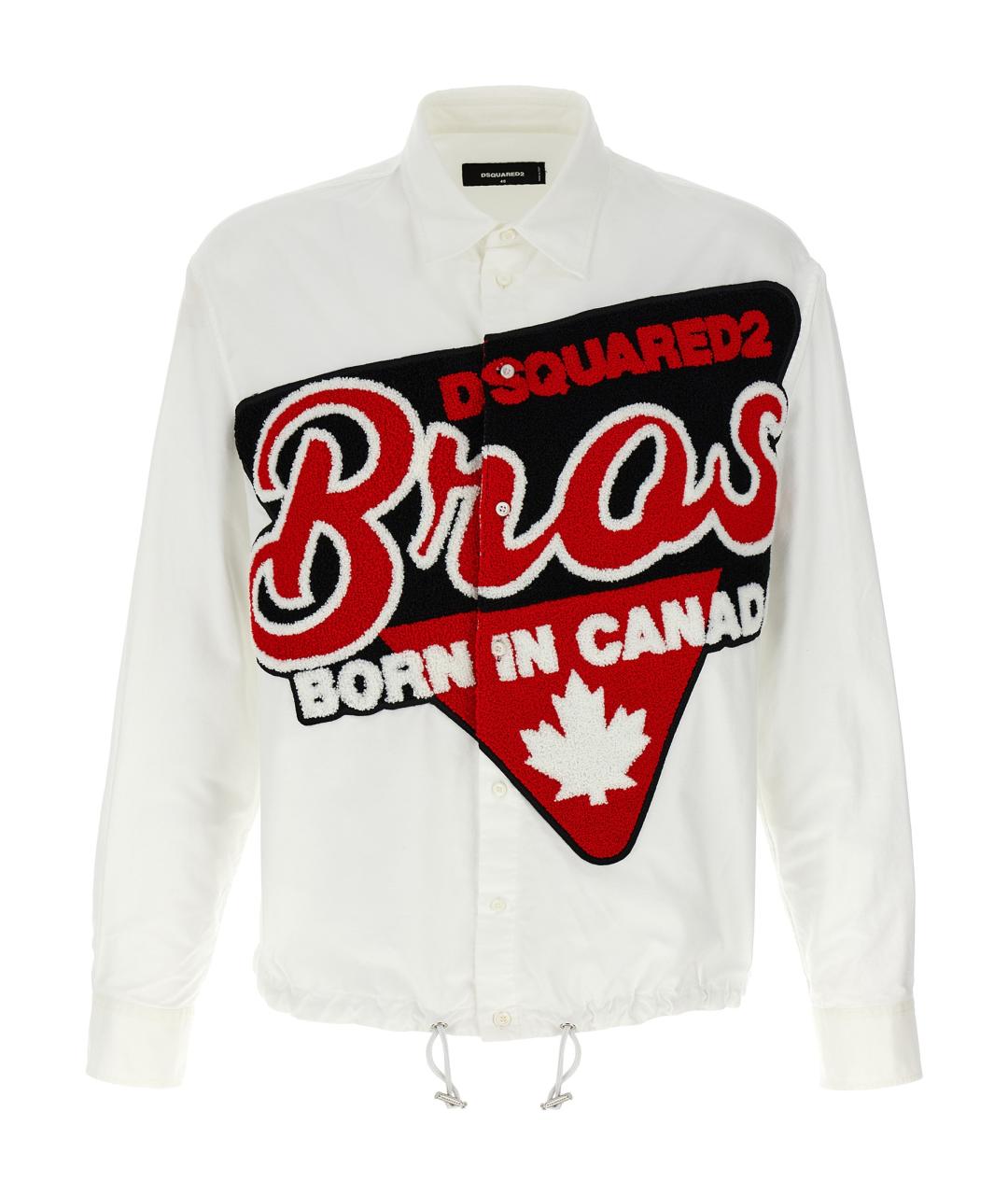 DSQUARED2 Белая хлопковая кэжуал рубашка, фото 1
