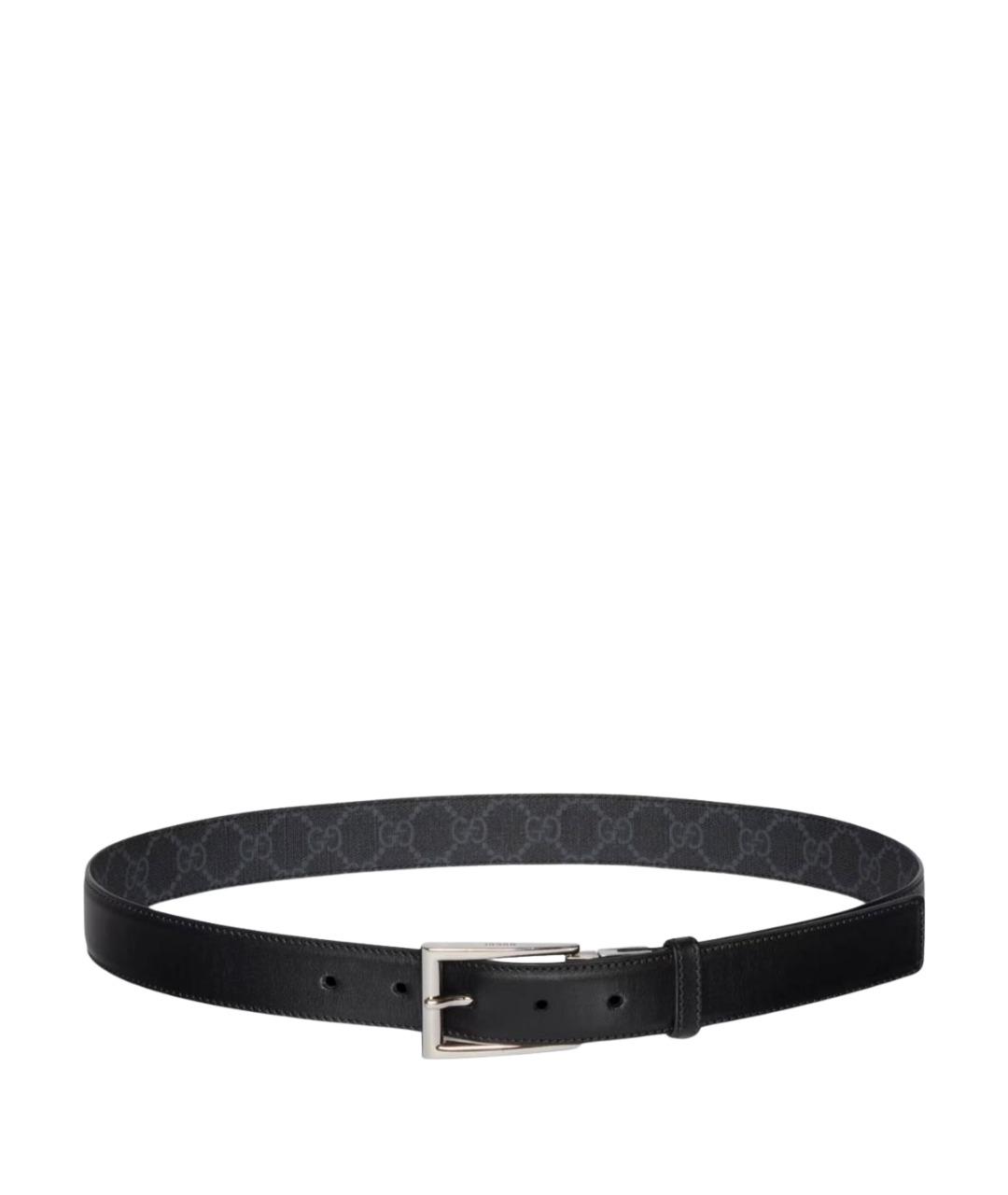 GUCCI Черный кожаный ремень, фото 1