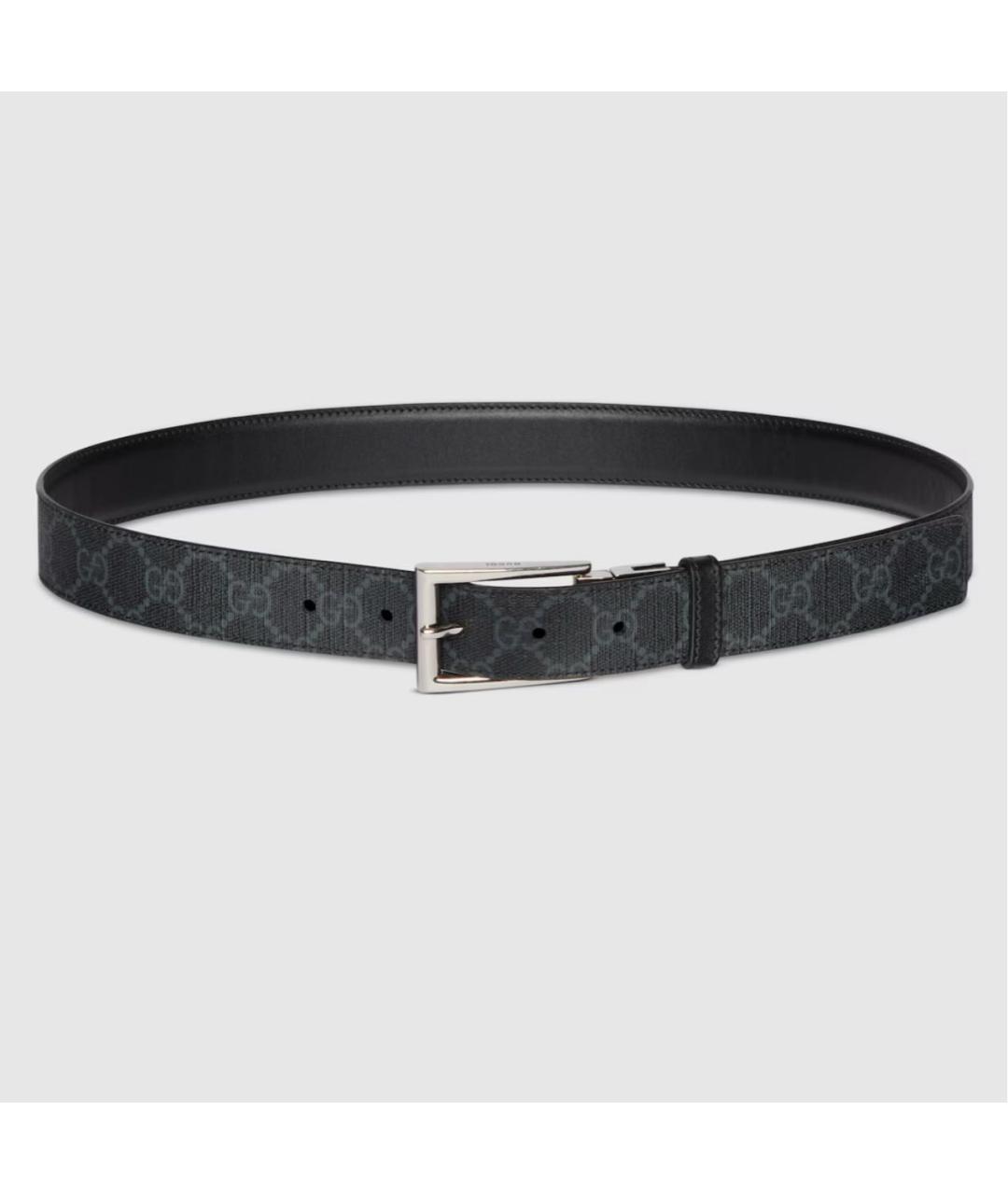 GUCCI Черный кожаный ремень, фото 4