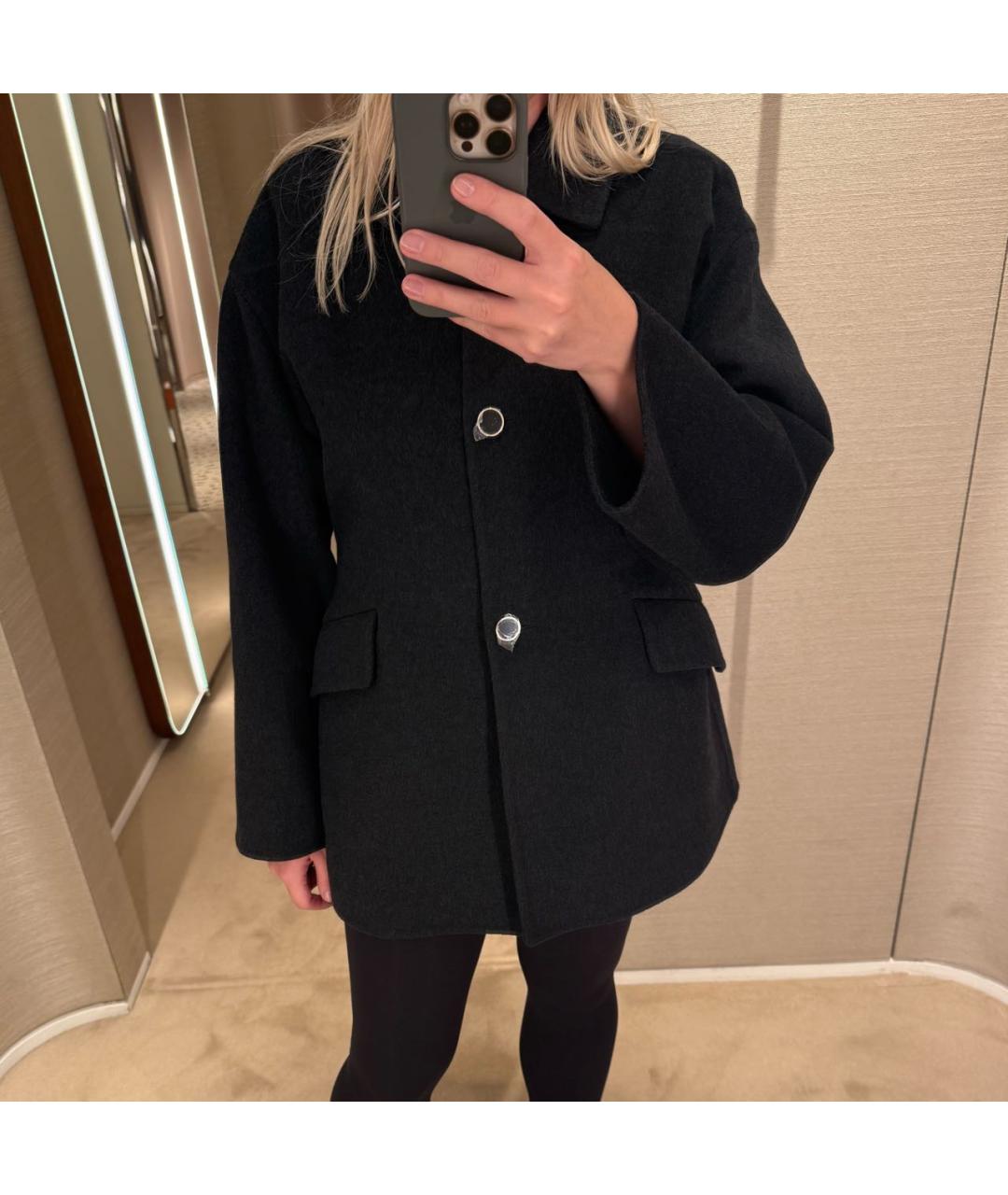 HERMES Серое кашемировое пальто, фото 2