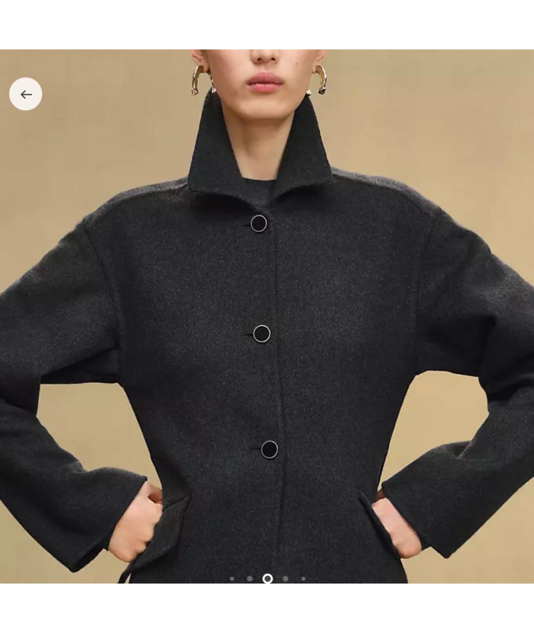 HERMES Серое кашемировое пальто, фото 5