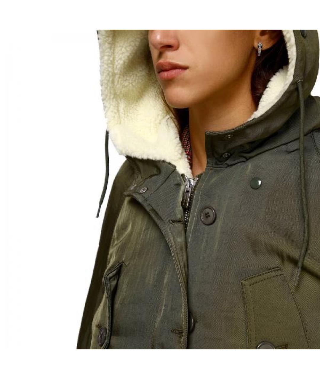 MIU MIU Зеленая полиамидовая парка, фото 6