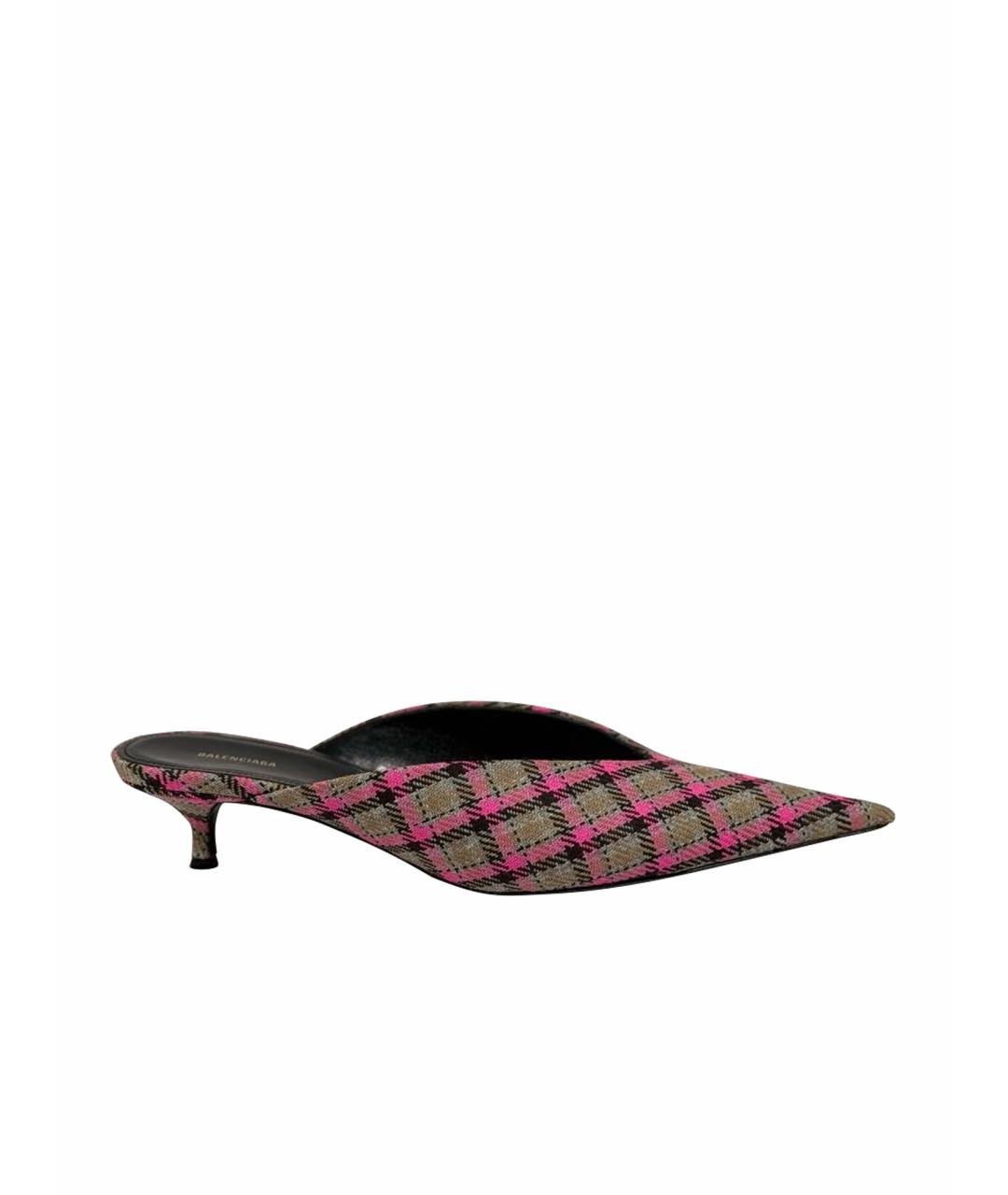 BALENCIAGA Мульти текстильные лодочки на низком каблуке, фото 1