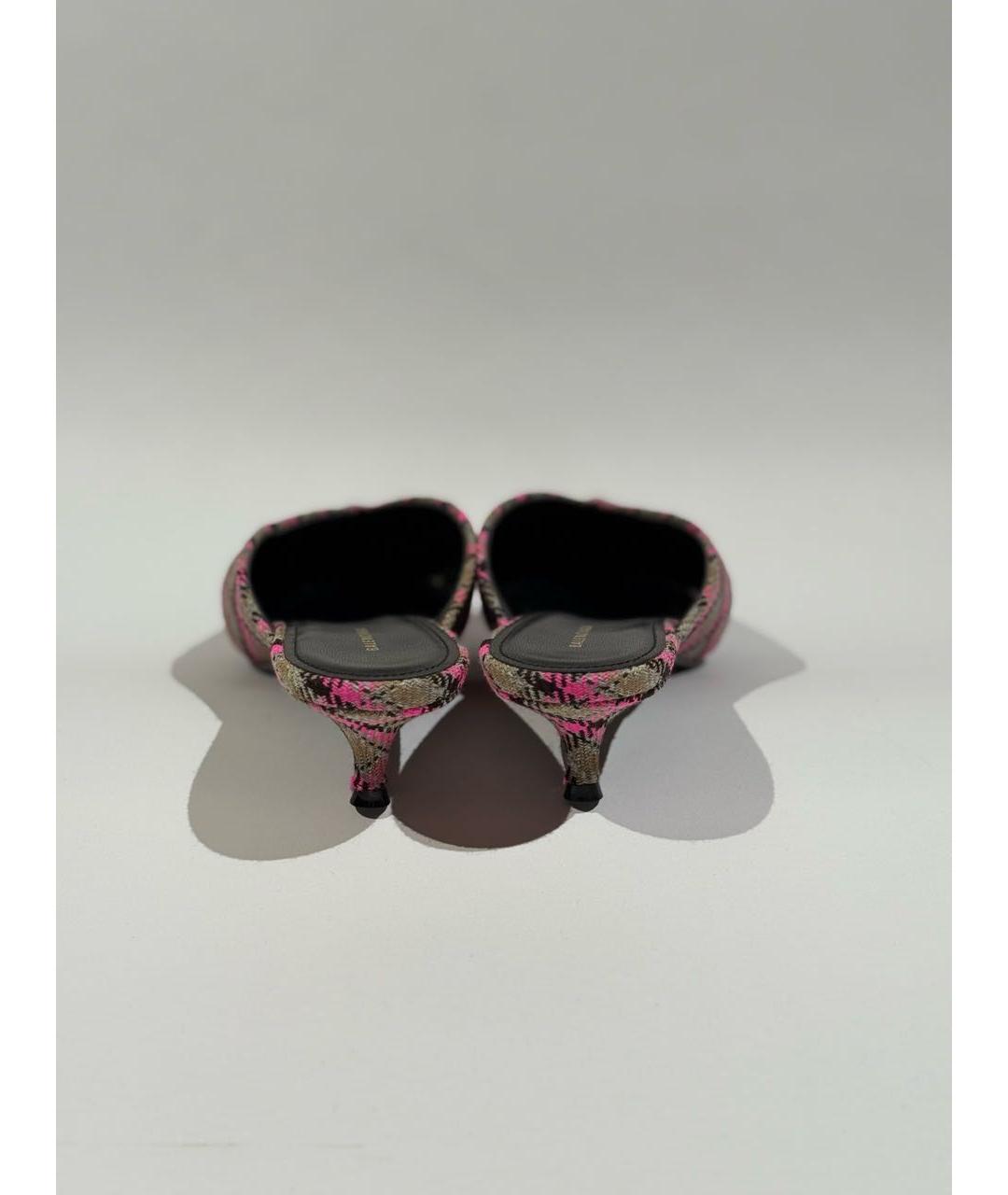 BALENCIAGA Мульти текстильные лодочки на низком каблуке, фото 4