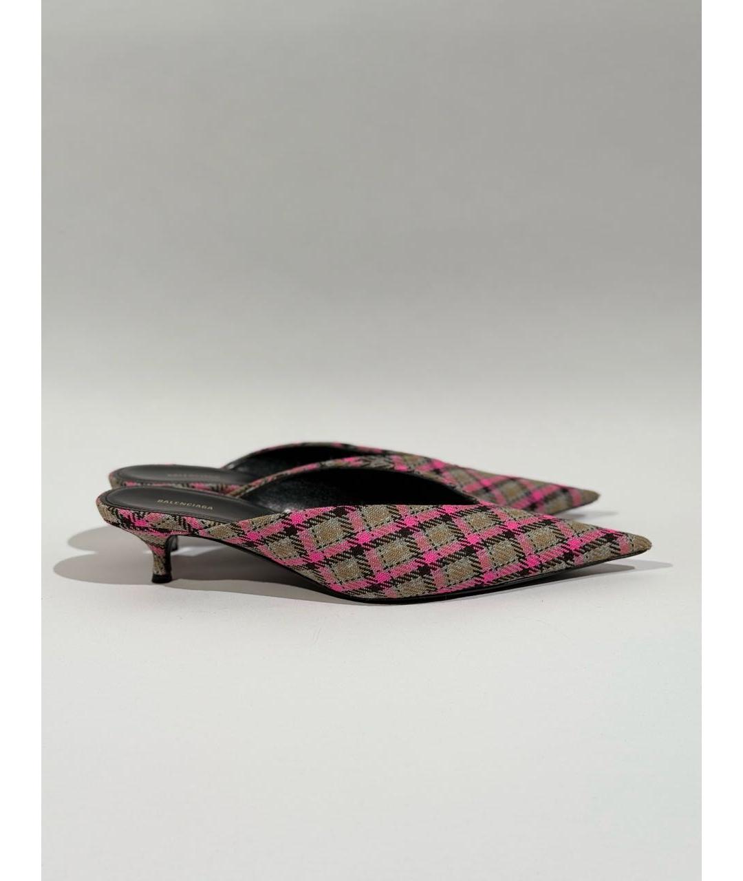 BALENCIAGA Мульти текстильные лодочки на низком каблуке, фото 7