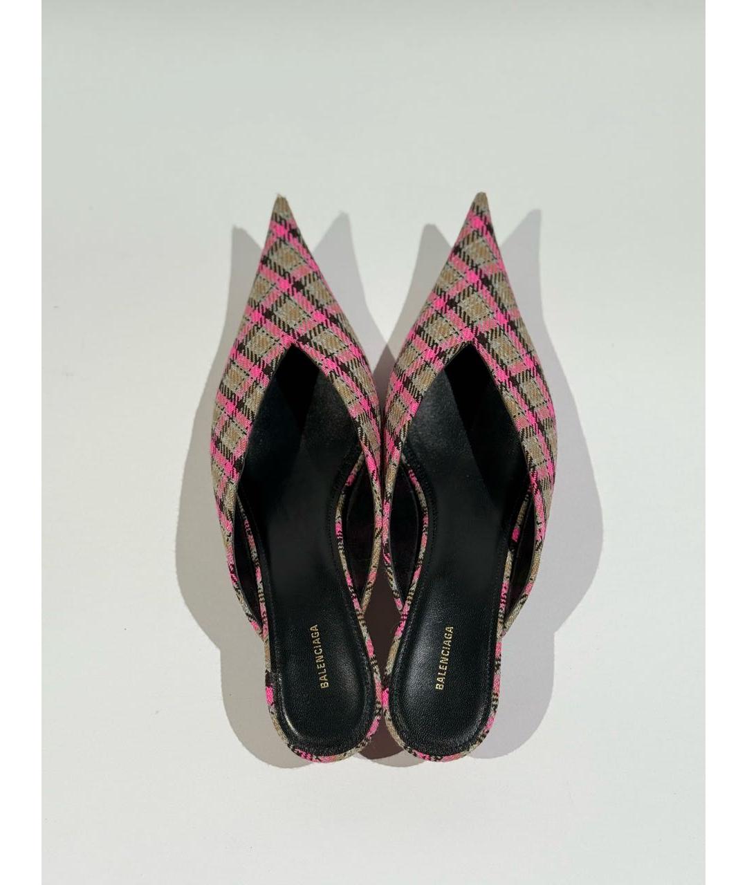 BALENCIAGA Мульти текстильные лодочки на низком каблуке, фото 3