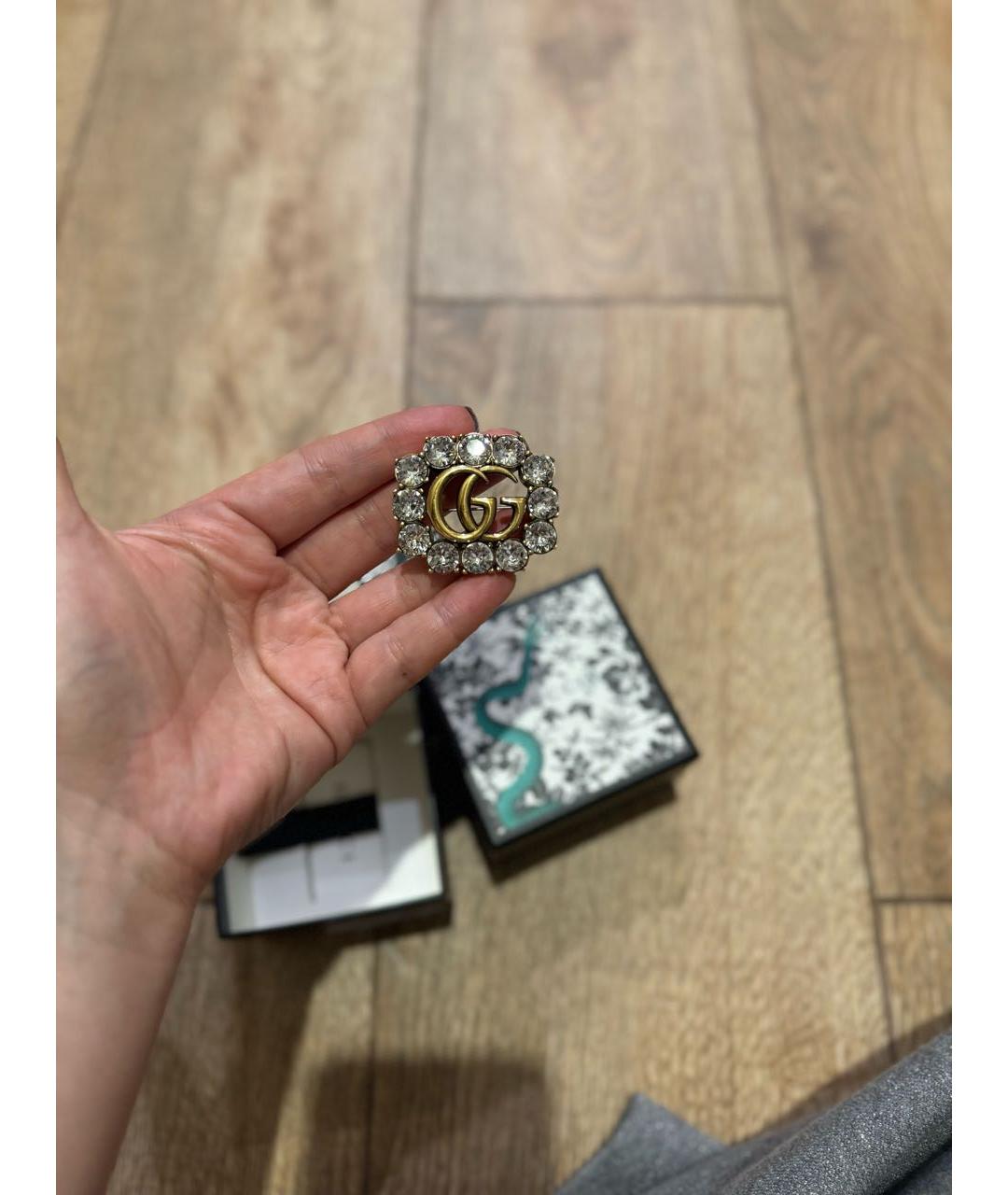 GUCCI Серебряная металлическая булавка / брошь, фото 5