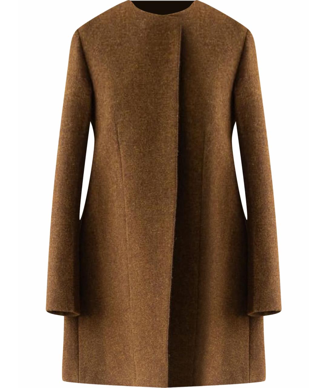 CELINE Коричневое шерстяное пальто, фото 1