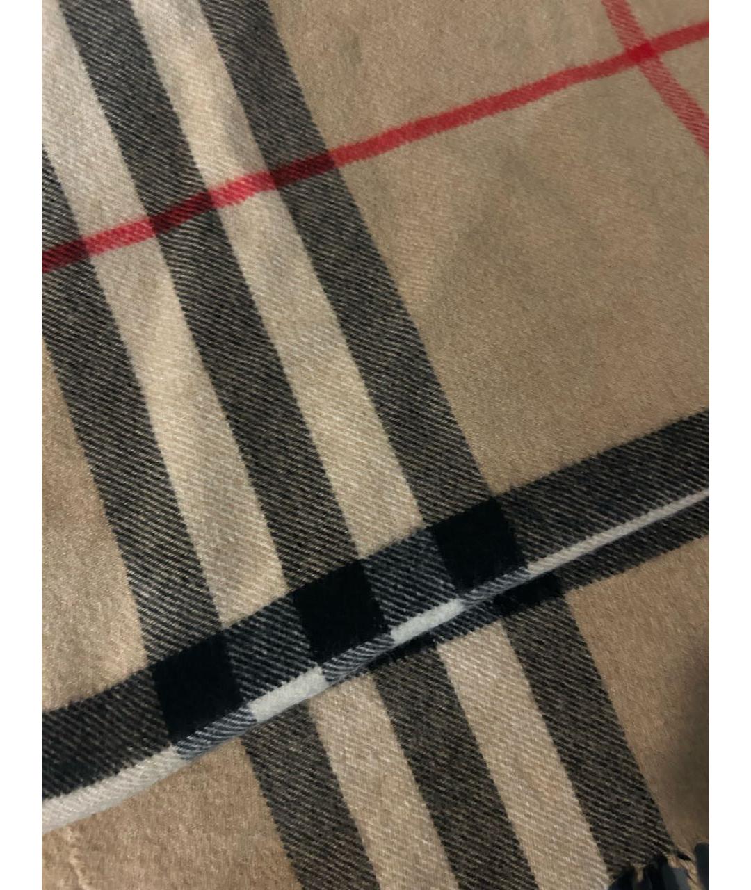 BURBERRY Коричневый кашемировый шарф, фото 6