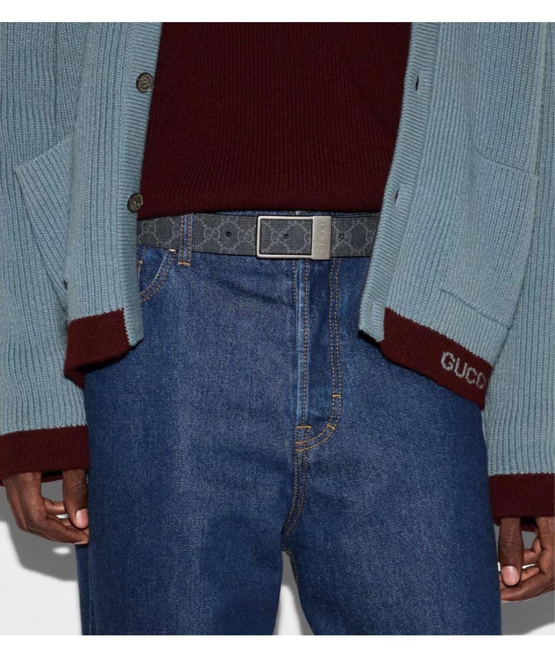 GUCCI Черный кожаный ремень, фото 4