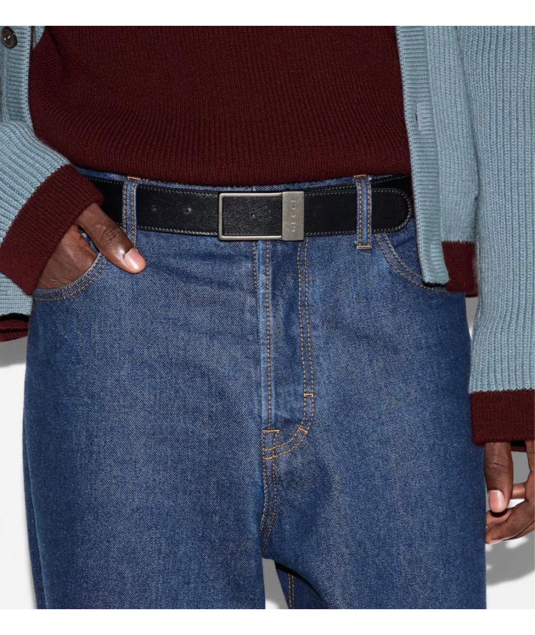 GUCCI Черный кожаный ремень, фото 3