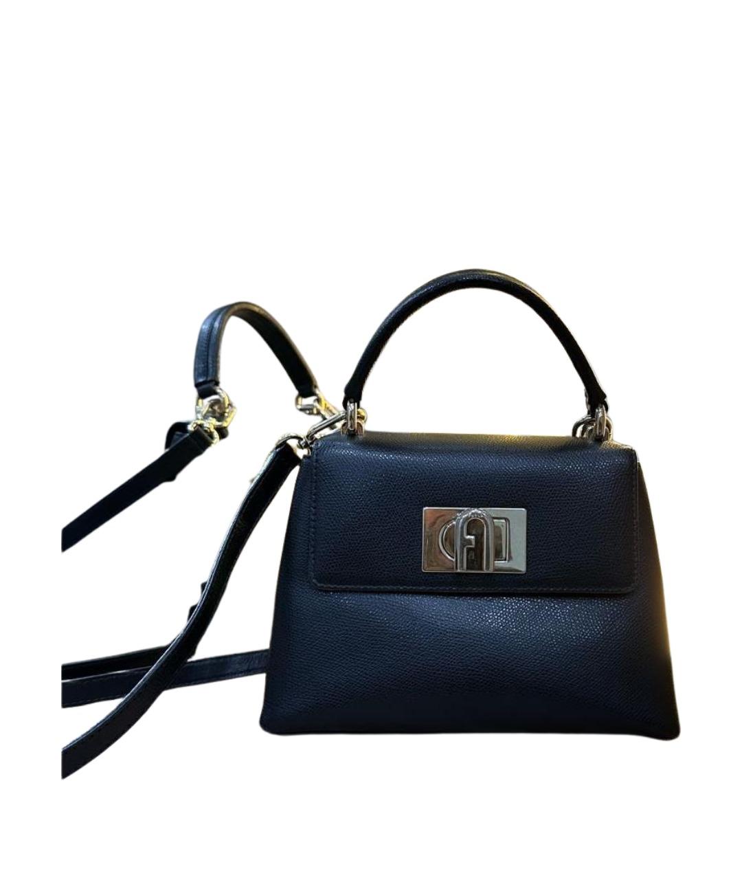 FURLA Черная кожаная сумка через плечо, фото 1