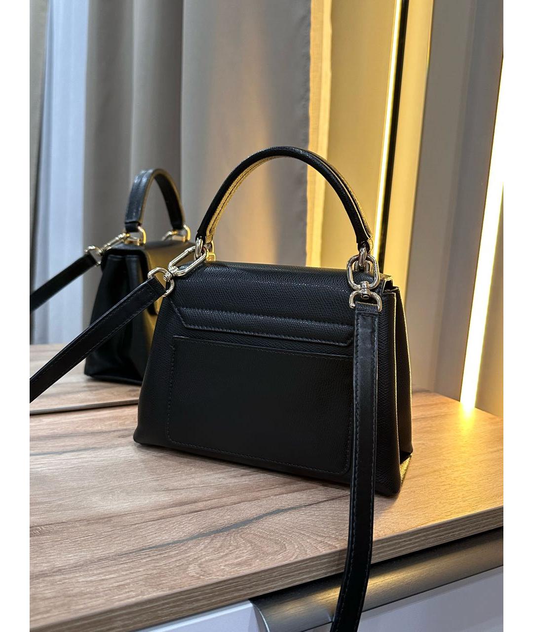 FURLA Черная кожаная сумка через плечо, фото 4