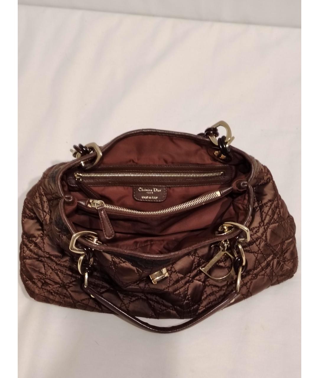 CHRISTIAN DIOR Коричневая синтетическая сумка тоут, фото 2