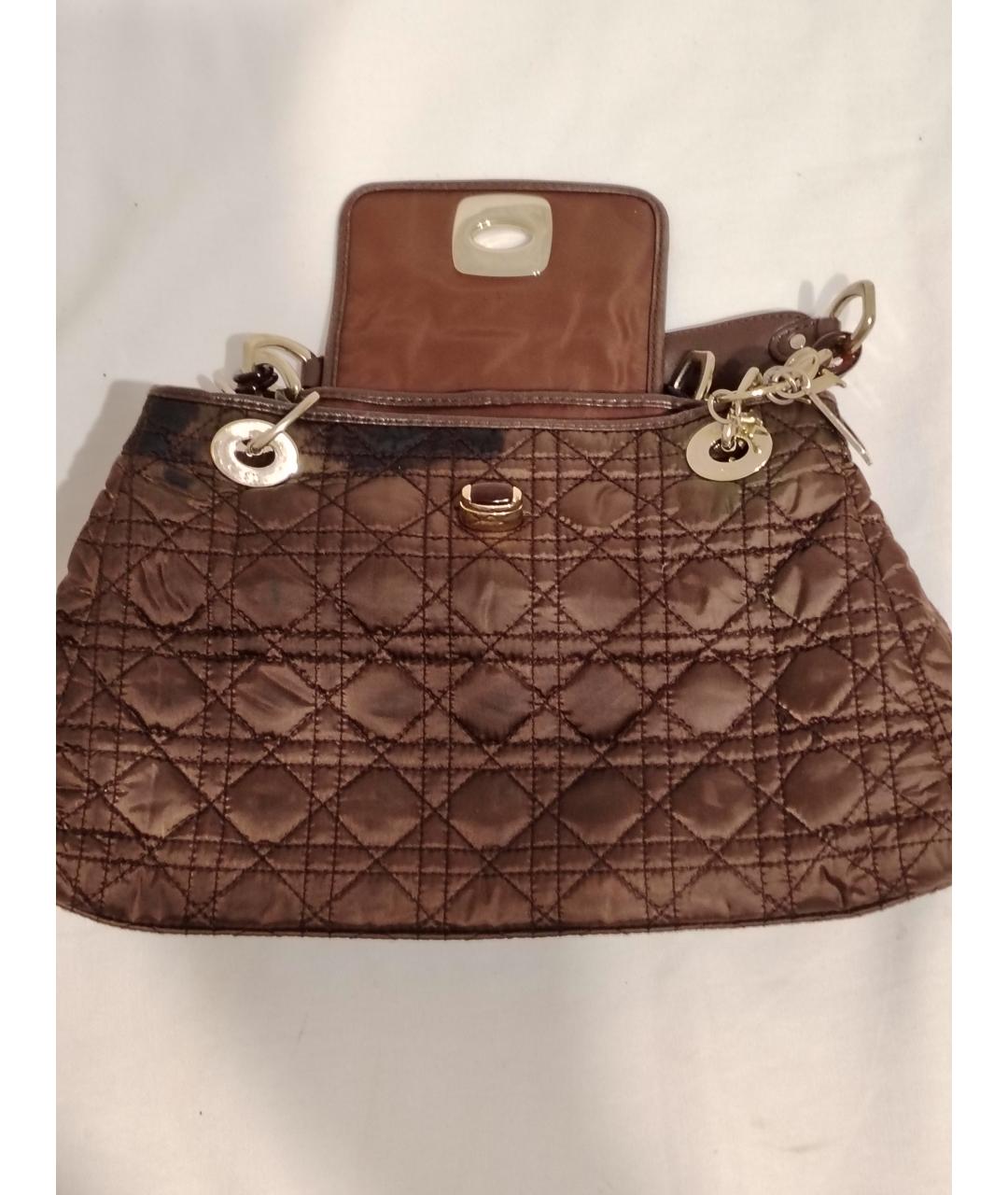 CHRISTIAN DIOR Коричневая синтетическая сумка тоут, фото 5