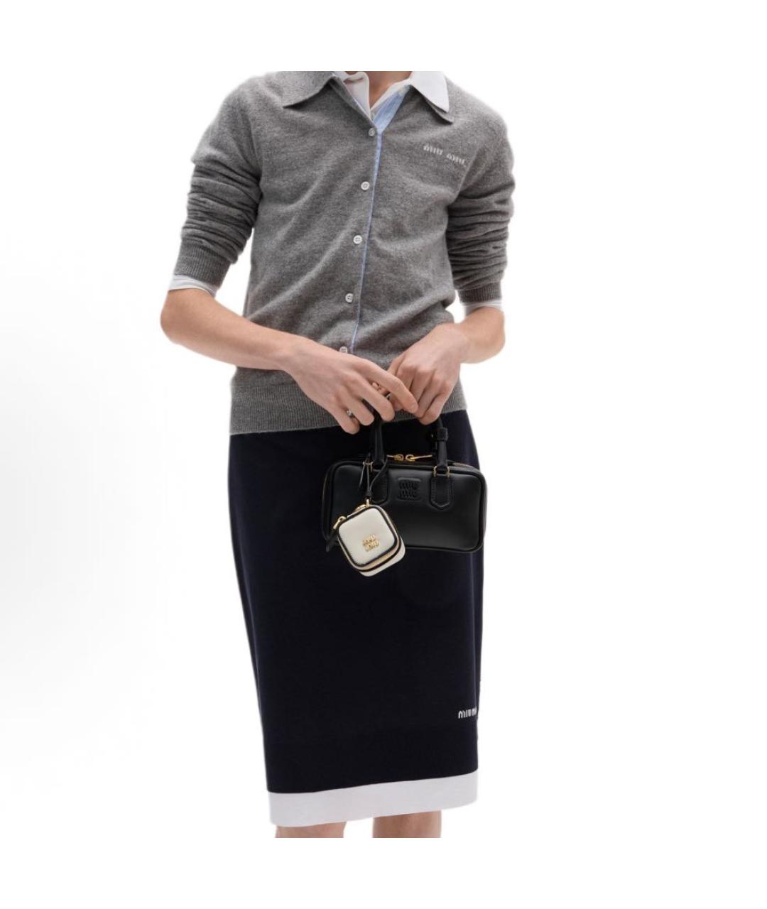 MIU MIU Серый шерстяной кардиган, фото 2