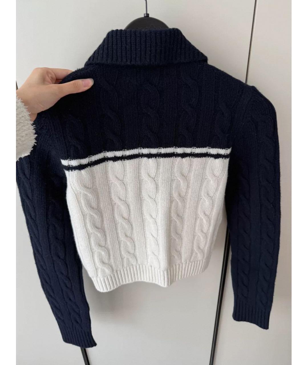 MIU MIU Темно-синий шерстяной кардиган, фото 6