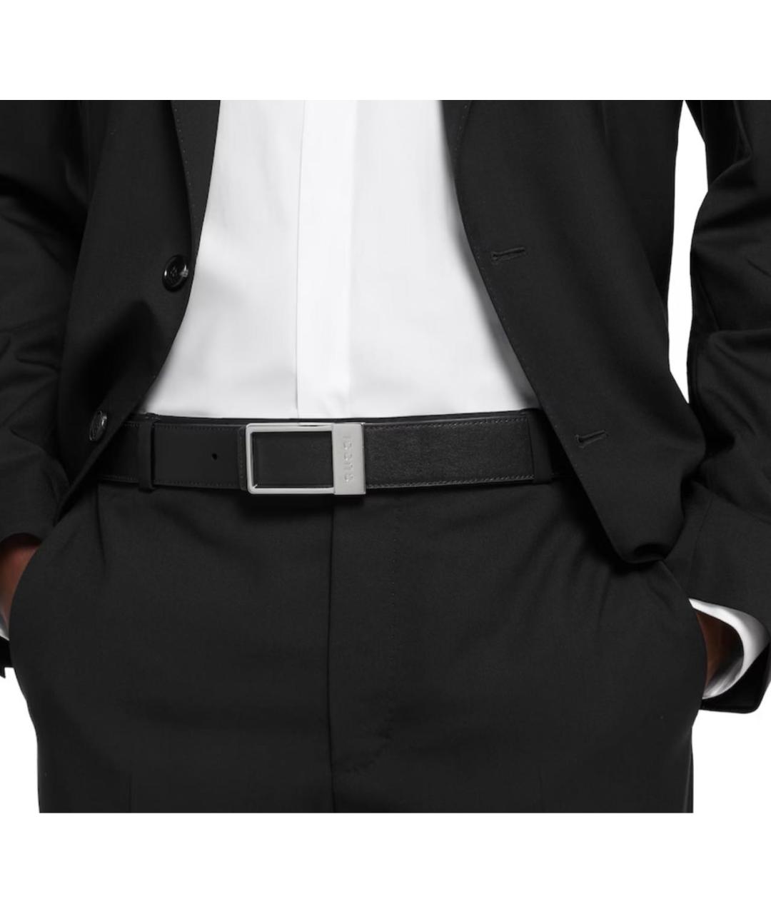 GUCCI Черный кожаный ремень, фото 4