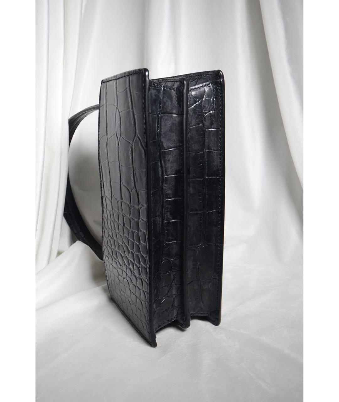 STAUD Черная кожаная сумка с короткими ручками, фото 5