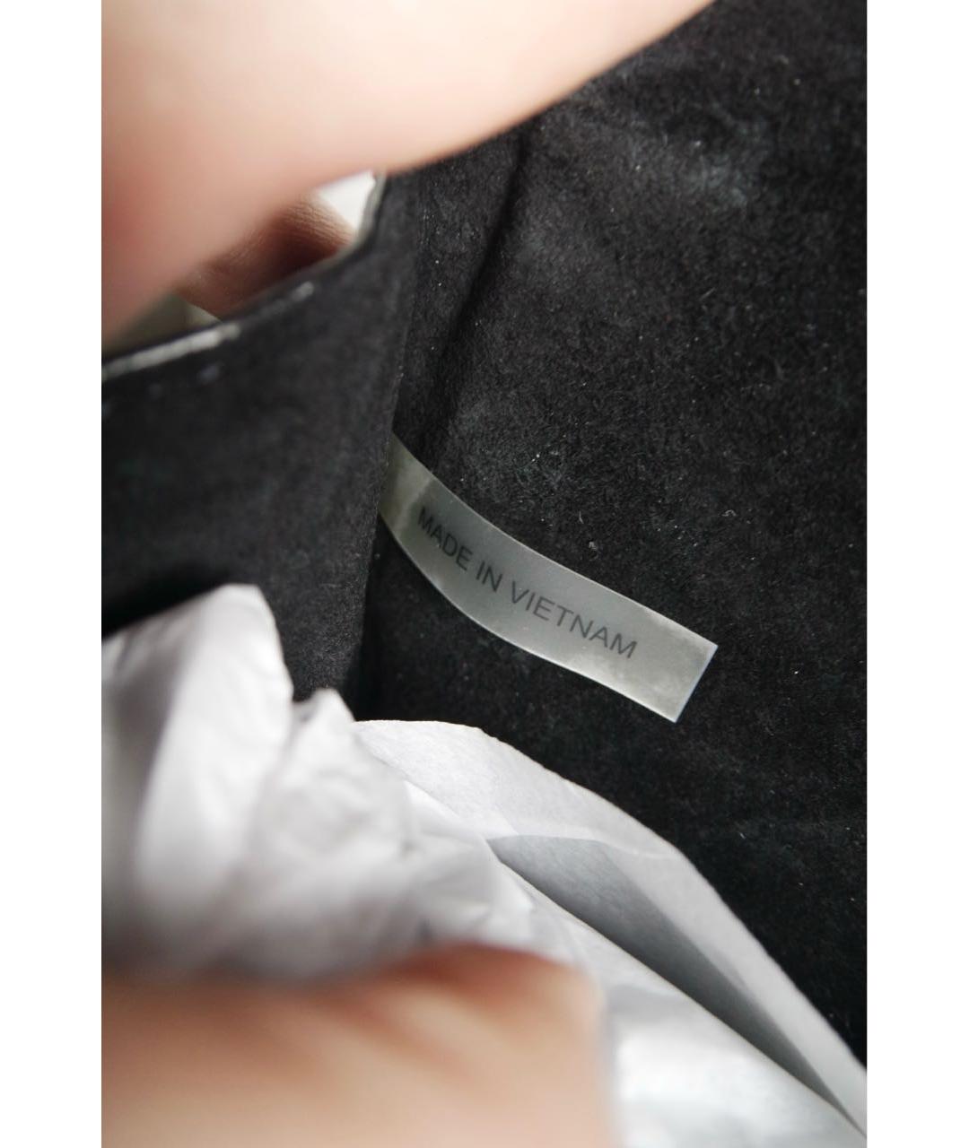 STAUD Черная кожаная сумка с короткими ручками, фото 8