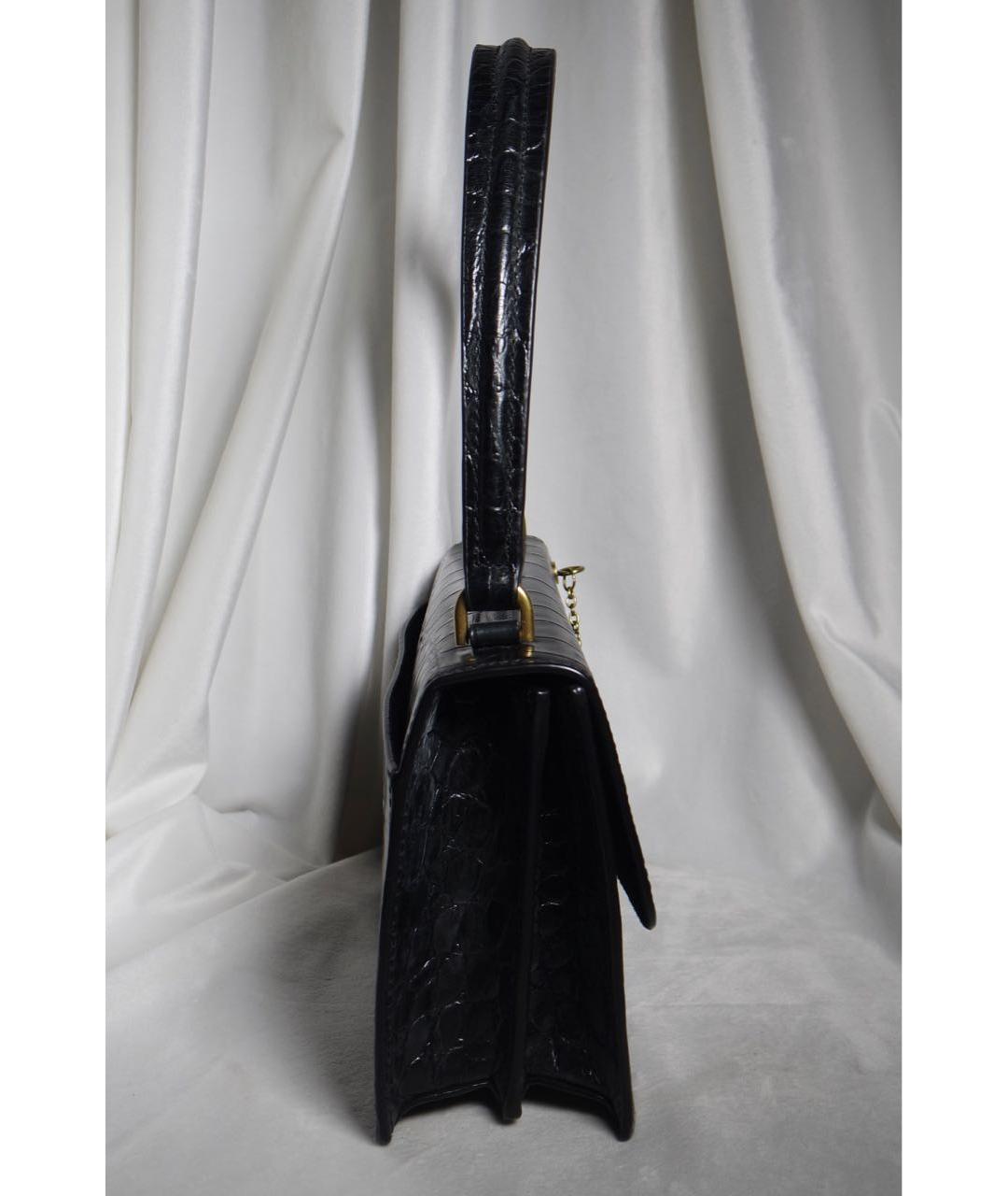 STAUD Черная кожаная сумка с короткими ручками, фото 3