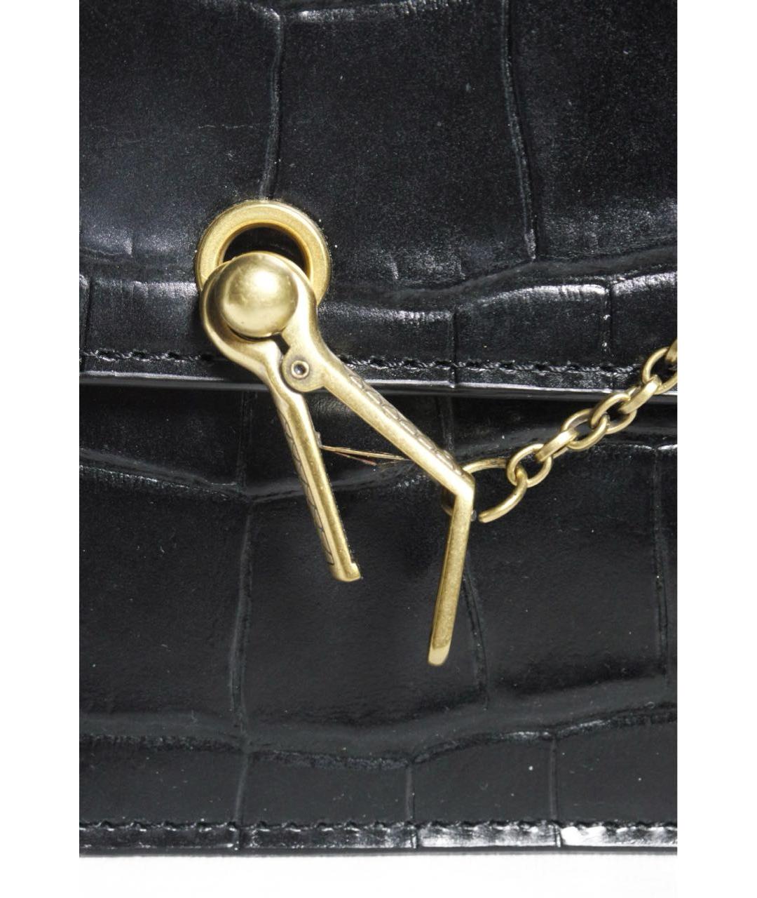 STAUD Черная кожаная сумка с короткими ручками, фото 4