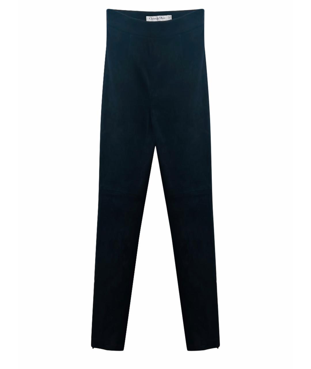 CHRISTIAN DIOR Черные замшевые брюки узкие, фото 1