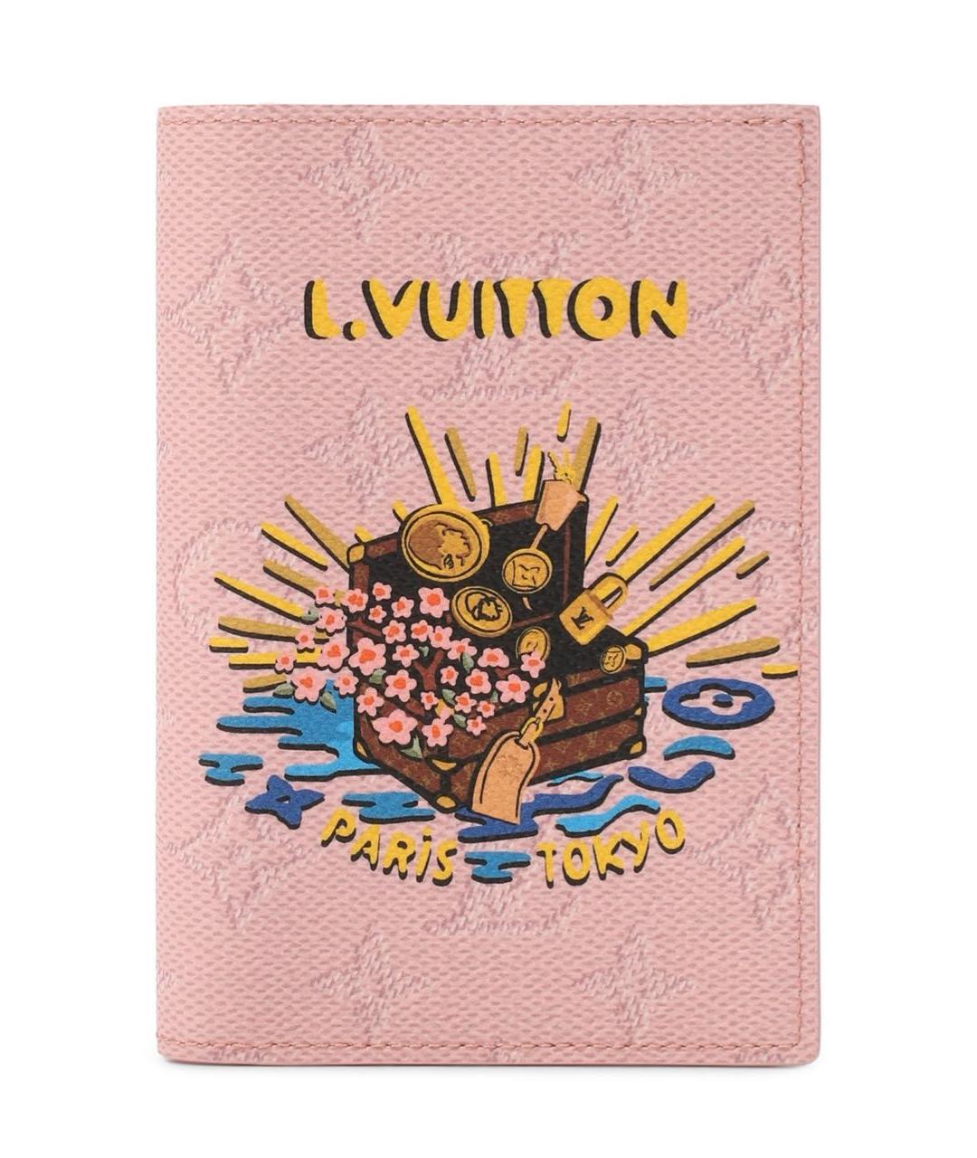 LOUIS VUITTON Розовый кожаный кардхолдер, фото 1