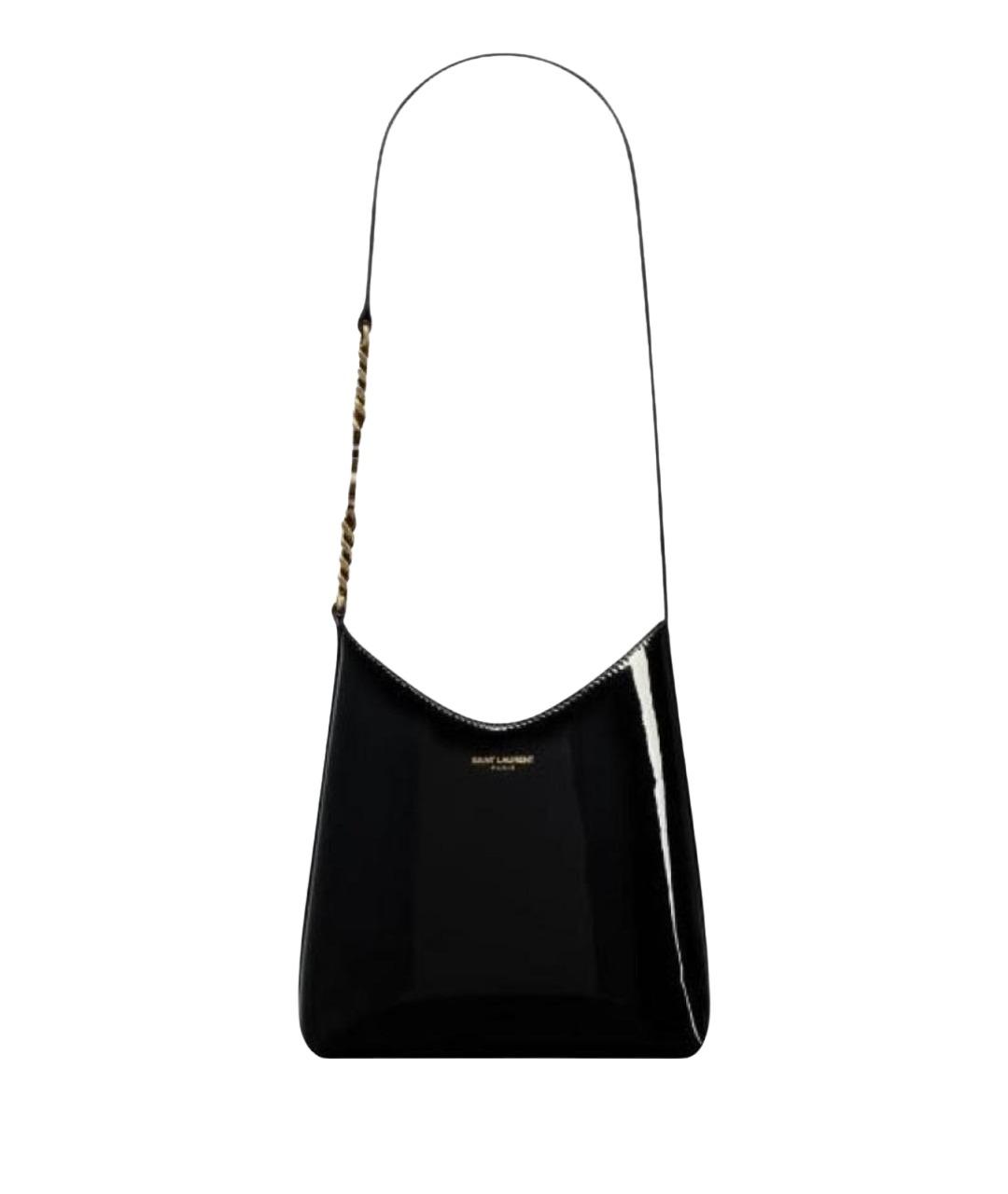 SAINT LAURENT Черная кожаная сумка через плечо, фото 1