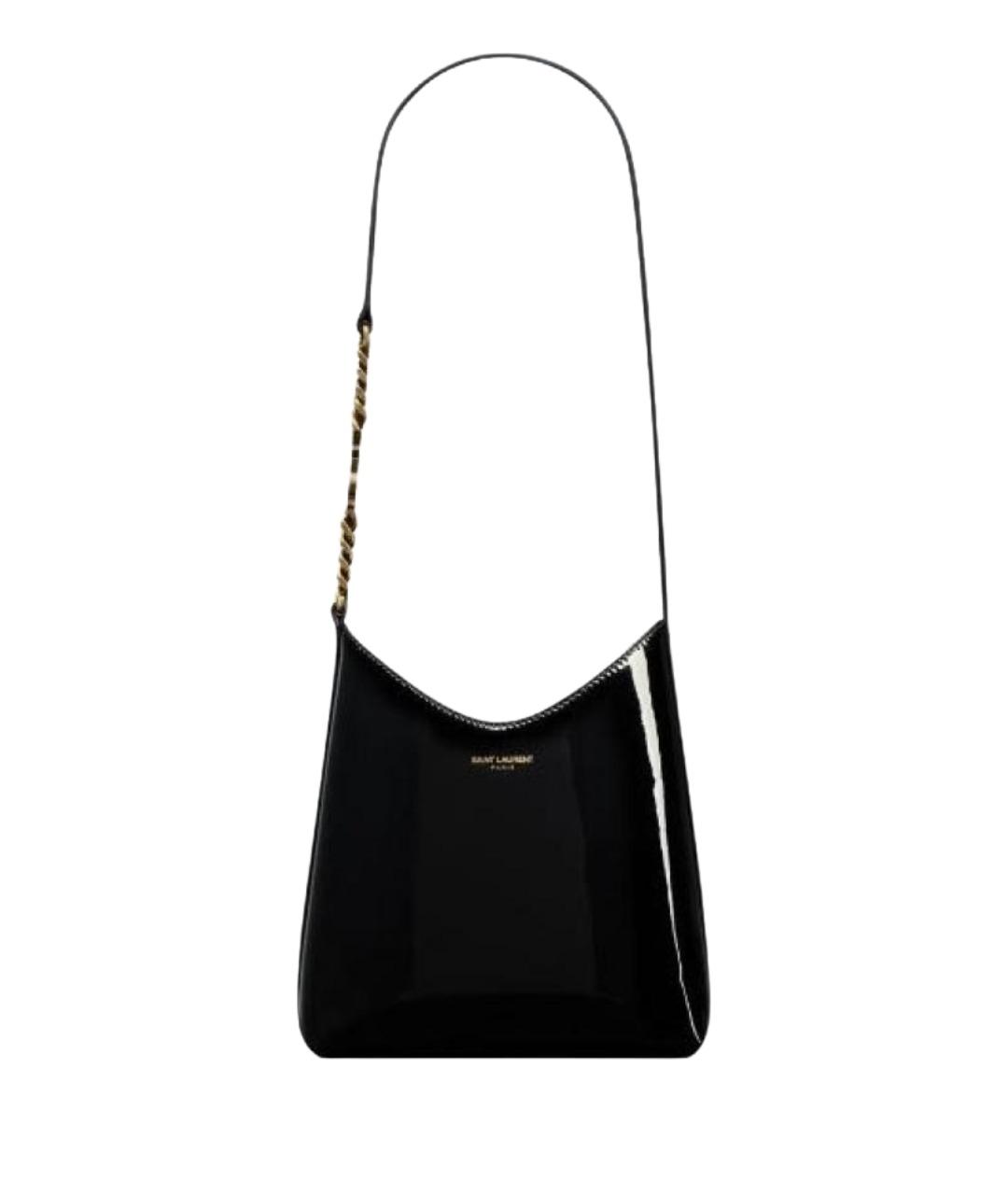 SAINT LAURENT Черная кожаная сумка через плечо, фото 6
