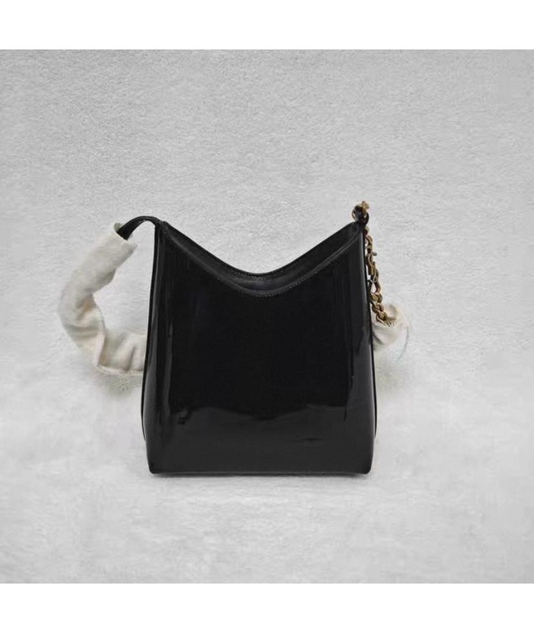SAINT LAURENT Черная кожаная сумка через плечо, фото 4