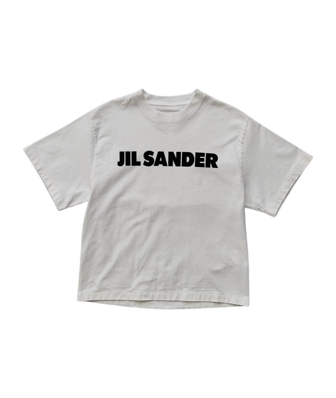 JIL SANDER Белая хлопковая футболка, фото 1