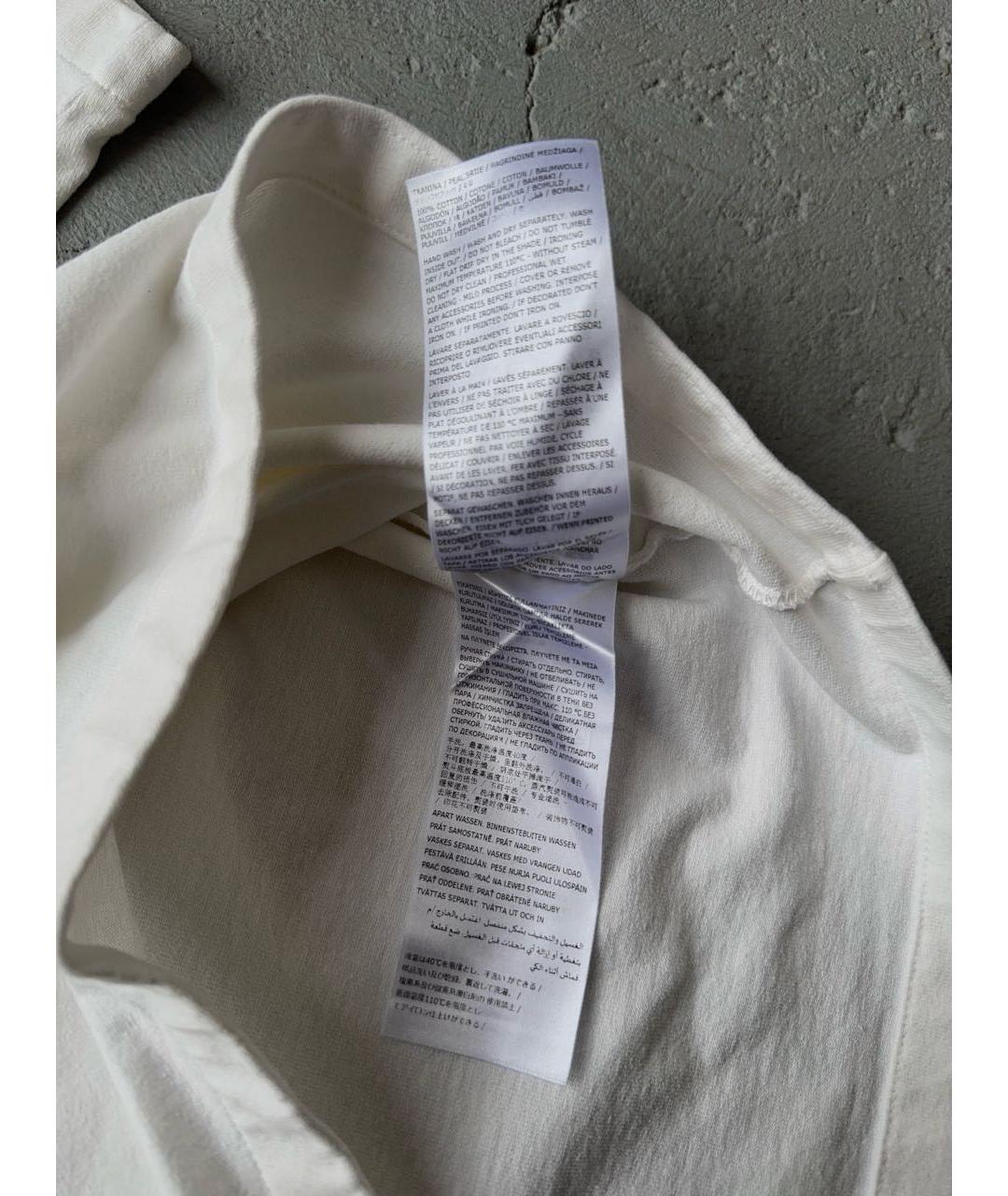 JIL SANDER Белая хлопковая футболка, фото 8