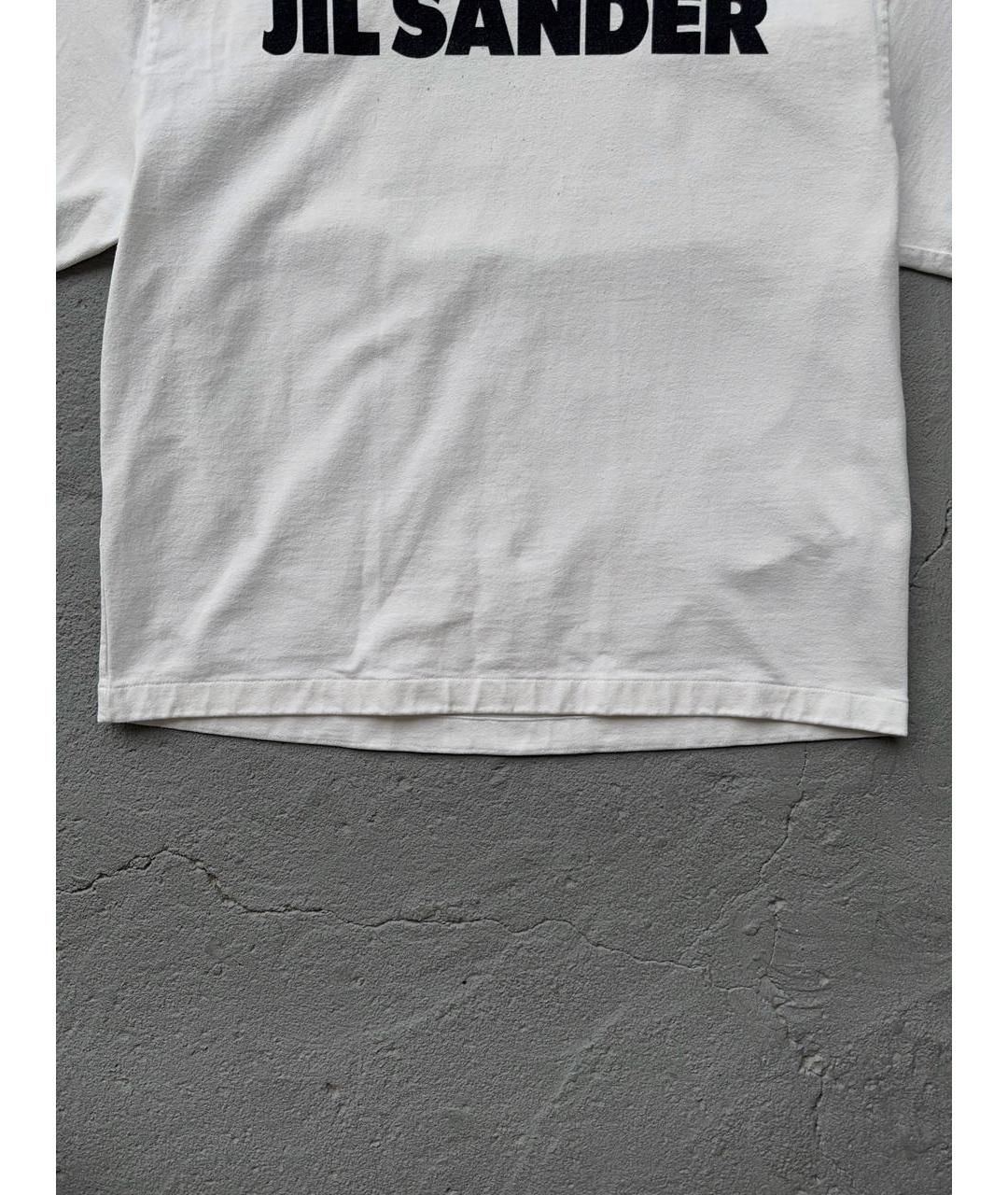 JIL SANDER Белая хлопковая футболка, фото 4