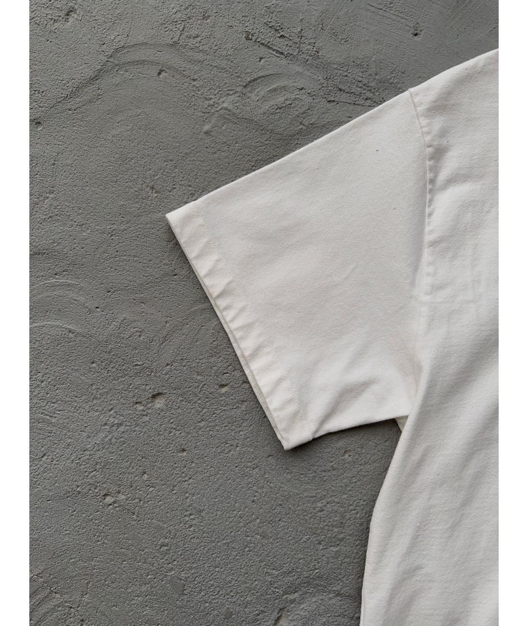 JIL SANDER Белая хлопковая футболка, фото 5