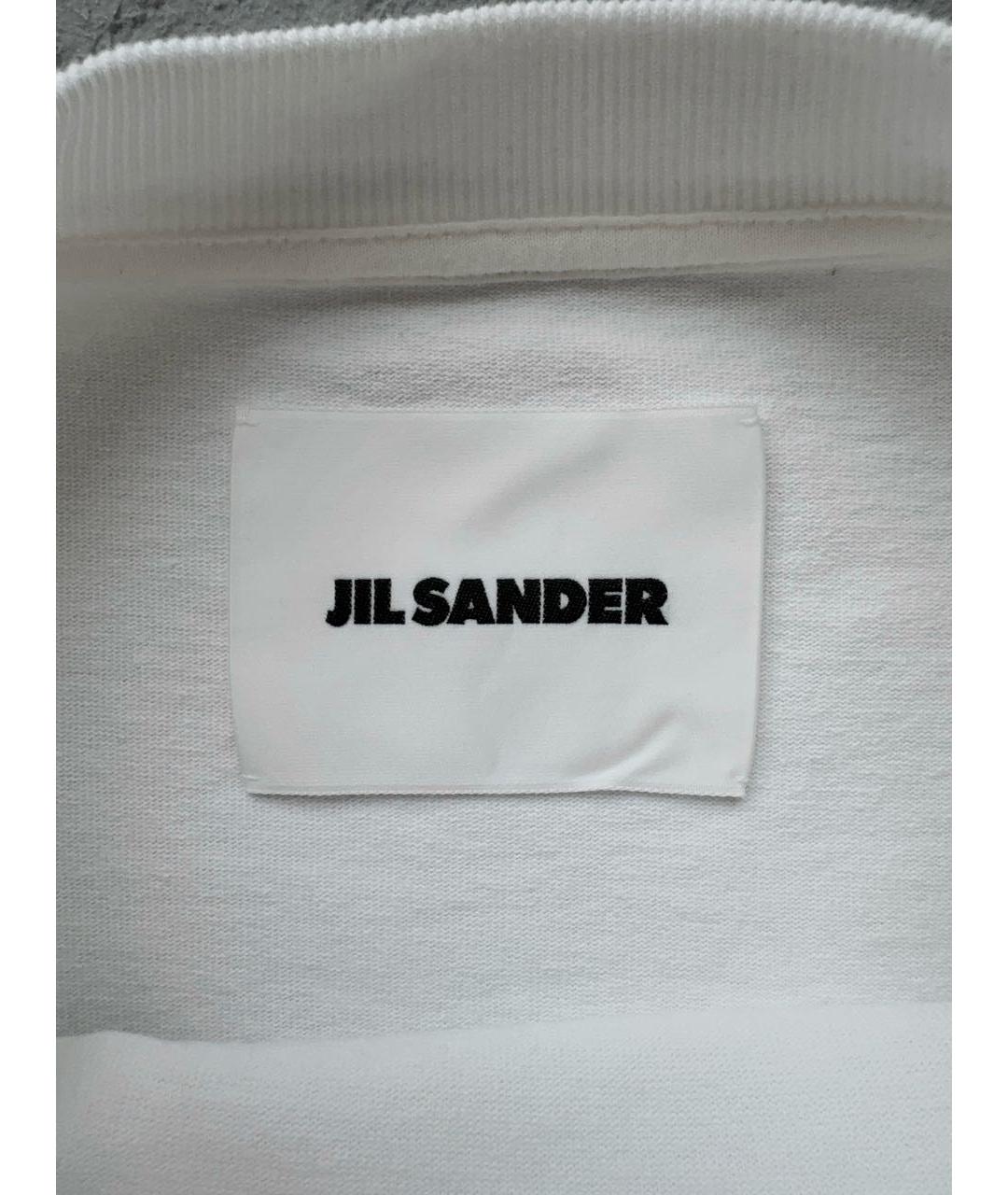 JIL SANDER Белая хлопковая футболка, фото 6