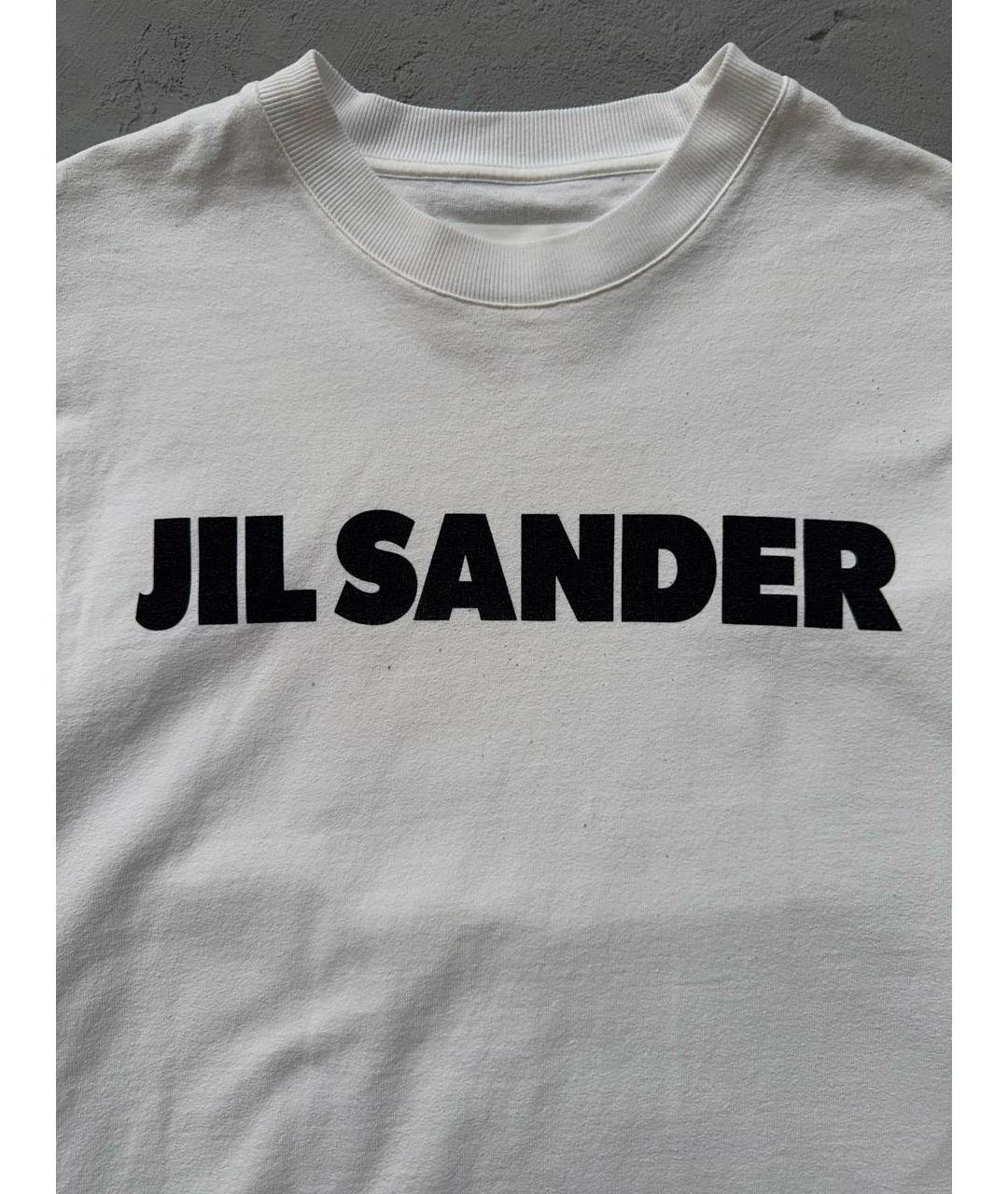 JIL SANDER Белая хлопковая футболка, фото 3