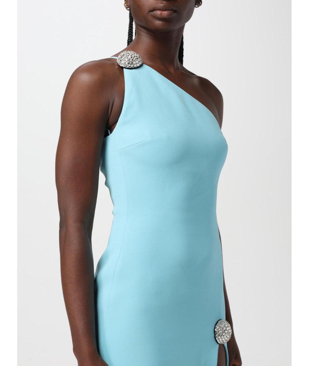 DAVID KOMA Голубое коктейльное платье, фото 3