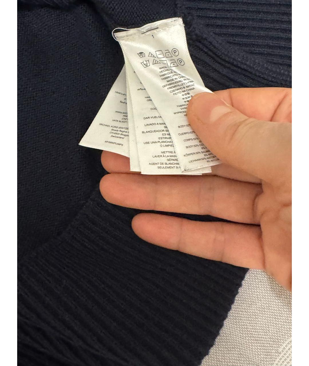 MICHAEL KORS Темно-синий хлопковый джемпер / свитер, фото 8