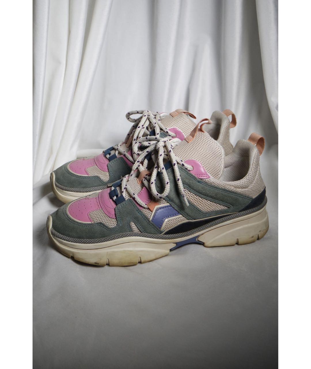 ISABEL MARANT Мульти замшевые кроссовки, фото 3