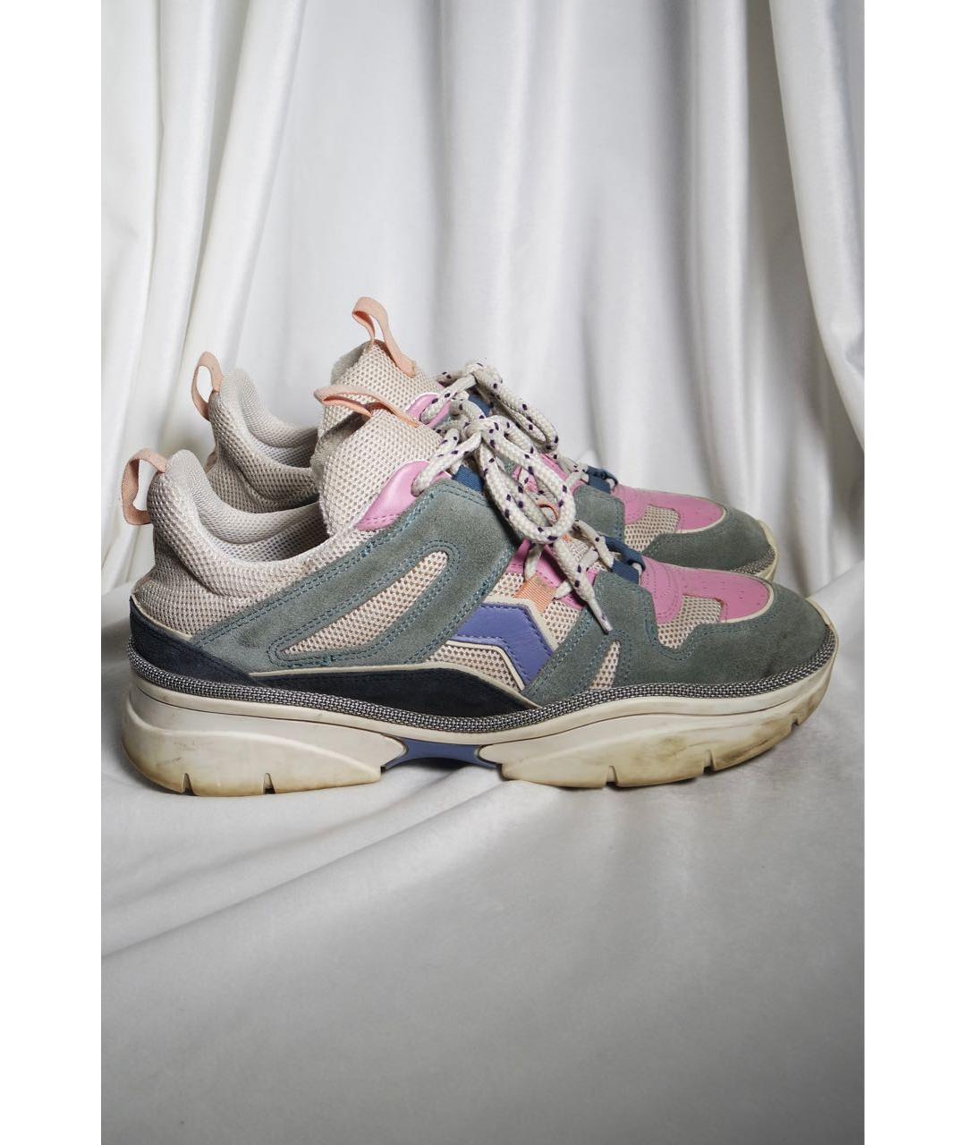 ISABEL MARANT Мульти замшевые кроссовки, фото 8